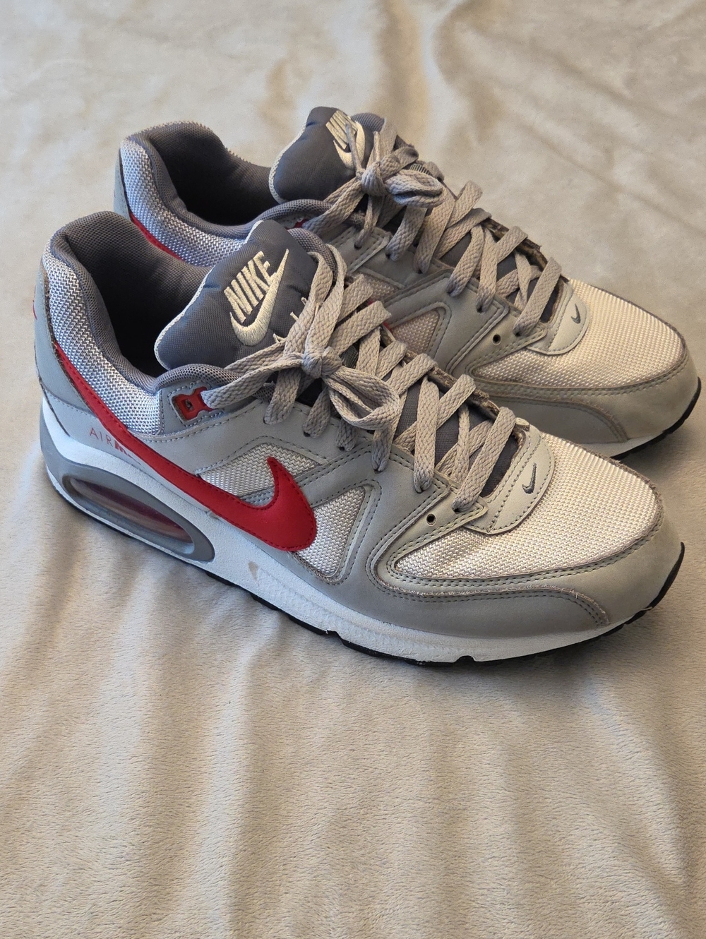 Nike Air Max, Size 10.5, Grey, Red & White